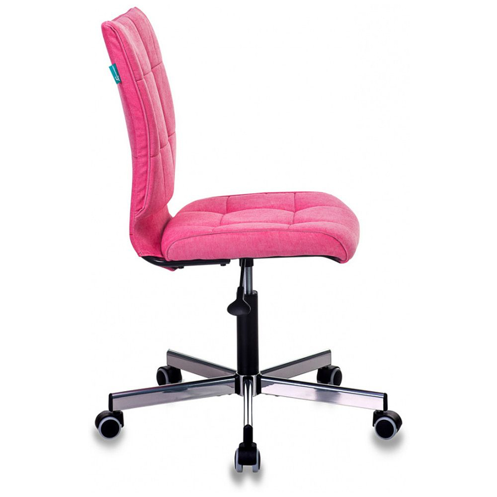 Кресло для персонала "Бюрократ СH-330M/VELV", ткань, металл, розовый - 4