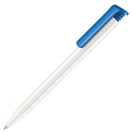 Ручка шариковая автоматическая "Senator Super Hit Polished Basic", 1.0 мм, белый, синий, стерж. синий