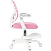 Кресло детское Бюрократ Burokids 3, сетка, ткань, пластик, корпус белый, подставка для ног, розовый - 5