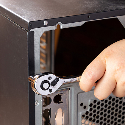 Набор торцевых ключей "Deli" EDL0012T,12 предметов, 5-14 мм, желтый, серебристый - 9