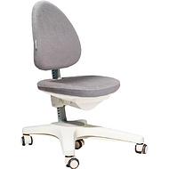 Кресло детское Ergosmart Maximus, ткань, серый, пластик, корпус белый, с чехлом 