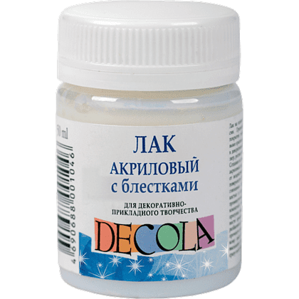 Лак акриловый "Decola" с блестками, 50 мл