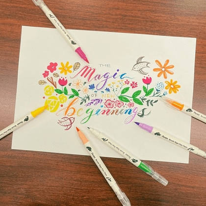 Маркер-кисть "Brush Sign pen twin", 12 шт - 4