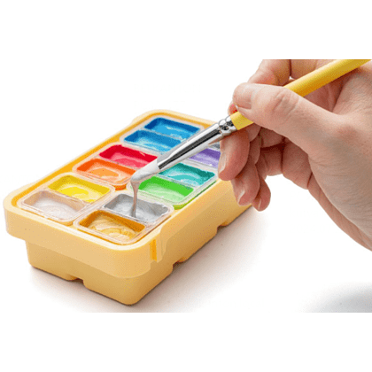 Краски гуашевые "Himi Jelly Cup. Metallic", 12 цветов, кювета, пластиковый футляр - 5