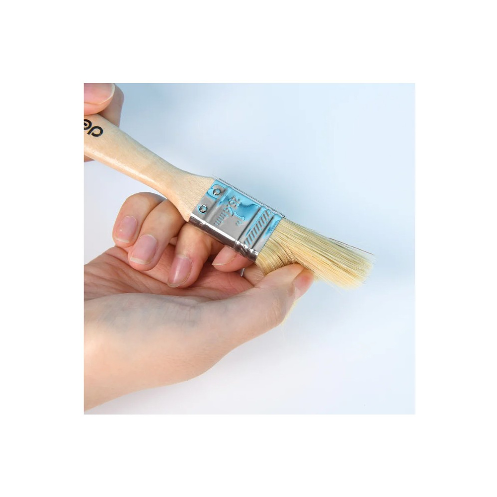 Кисть малярная плоская Deli YS EDL509121, 1"-25 мм, деревянная рукоятка, искусственная щетина - 4