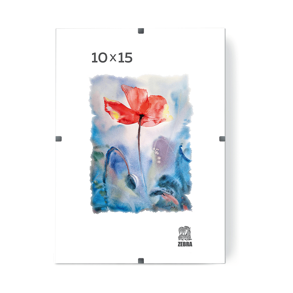 Фоторамка "ПКлип Zebra", 40х50 см, клип, антирама, прозрачный