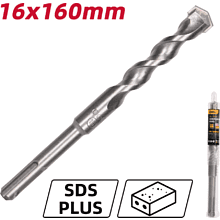 Бур по бетону Deli YS EDH-Y16160, 16 x 160 мм, SDS-PLUS