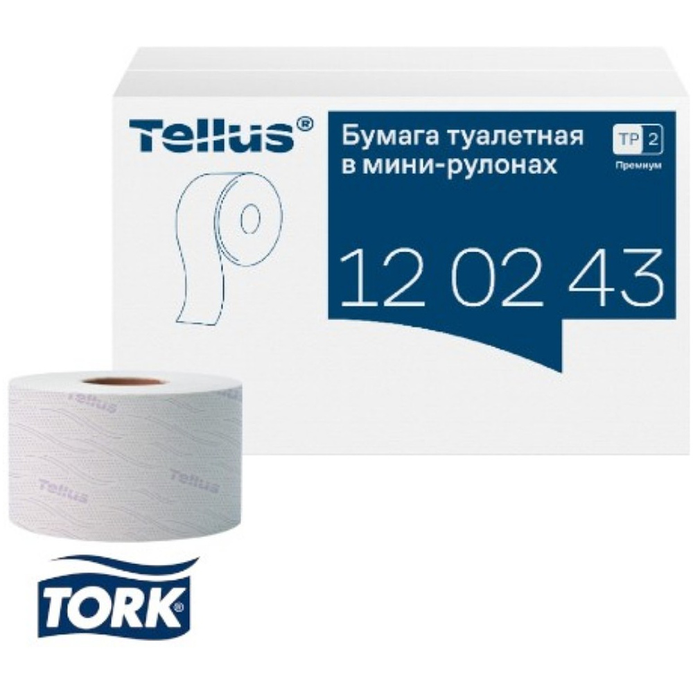 Бумага туалетная Tellus Премиум TP2, в мини-рулонах, 170 м, 2 слоя