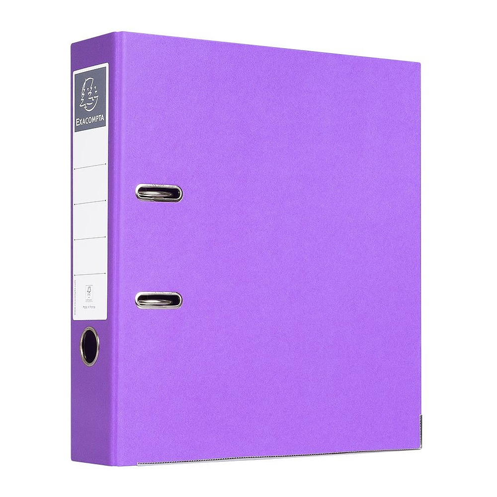 Папка-регистратор "Exacompta", A4, 70 мм, ламинированный картон, фиолетовый