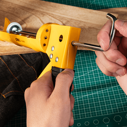 Пистолет для герметика Deli YS EDL2350, полукорпусной, 230 мм - 6