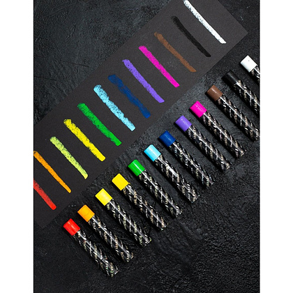 Пастель масляная "Малевичъ" профессиональная, 12 цветов - 2