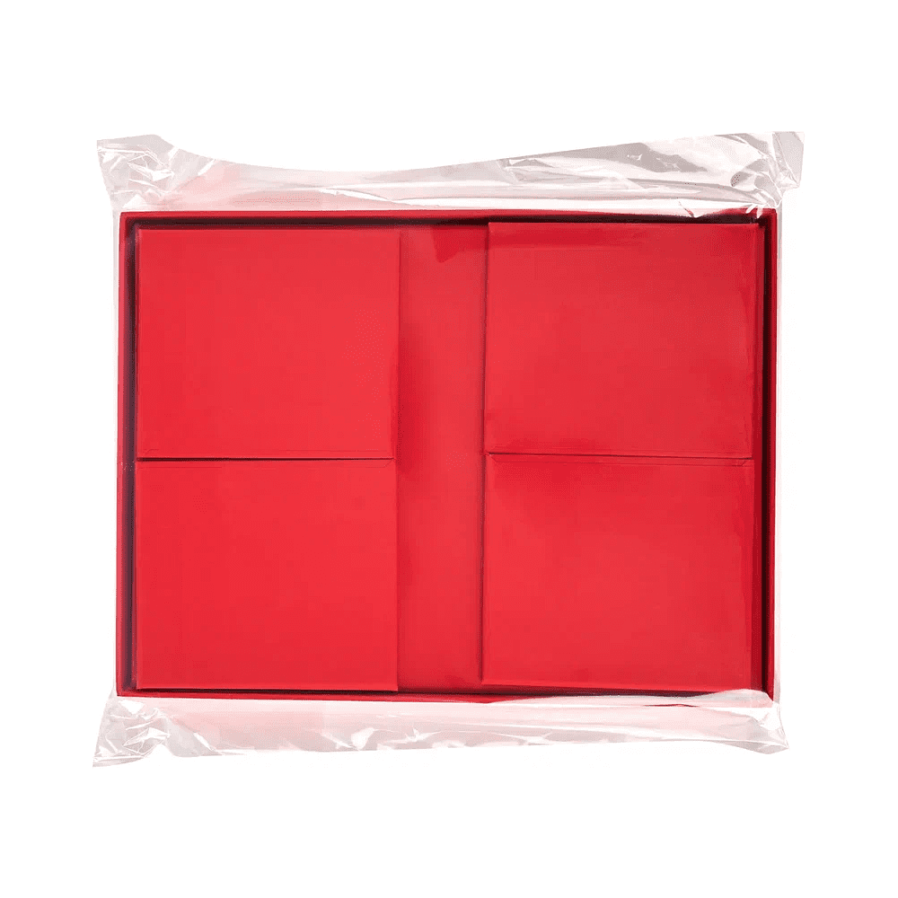 Коробка картонная, 220х160х95 мм, красный - 10