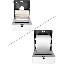 Диспенсер для полотенец листовых и рулонных BXG-PDM-8218, ABS-пластик, белый