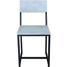 Стул ALLERD RION, металл, ЛДСП, черный муар, Бетон