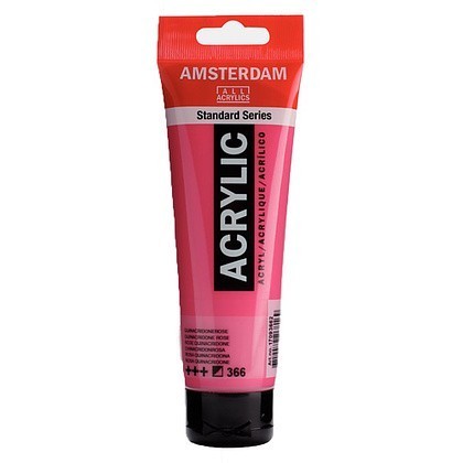 Краски акриловые "Amsterdam", 366 квинакридон розовый, 120 мл, туба