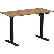 Стол с электроприводом WellDesk Basic 1300x675х18 черный/дуб канзас коричневый (9191456+9072451)