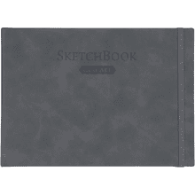 Скетчбук для графики "GrafArt white", 50 листов, А5, 160 г/м2, горизонтальный, серый