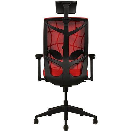 Кресло для руководителя "Nature II Slider", каркас черный, ткань, пластик, красный - 4
