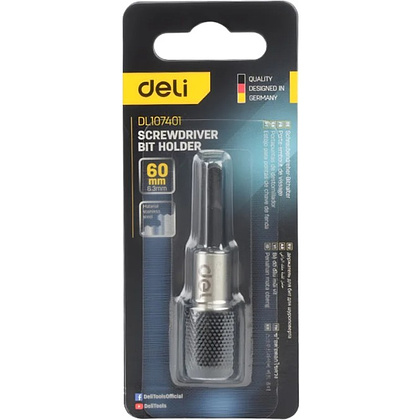 Держатель бит (насадок) Deli YS EDL107401, магнитный, набор 2 шт., 60мм, 1/4", с фиксатором