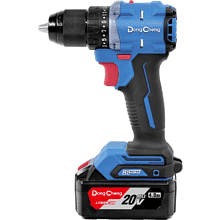 Дрель-шуруповерт "DongCheng" аккумулятор, бесщеточная 20В, 500Вт, 60Нм, аккум. 2.0Ачх2, з/у 2А, тип AM