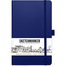 Скетчбук "Sketchmarker", 13x21 см, 140 г/м2, 80 листов, королевский синий