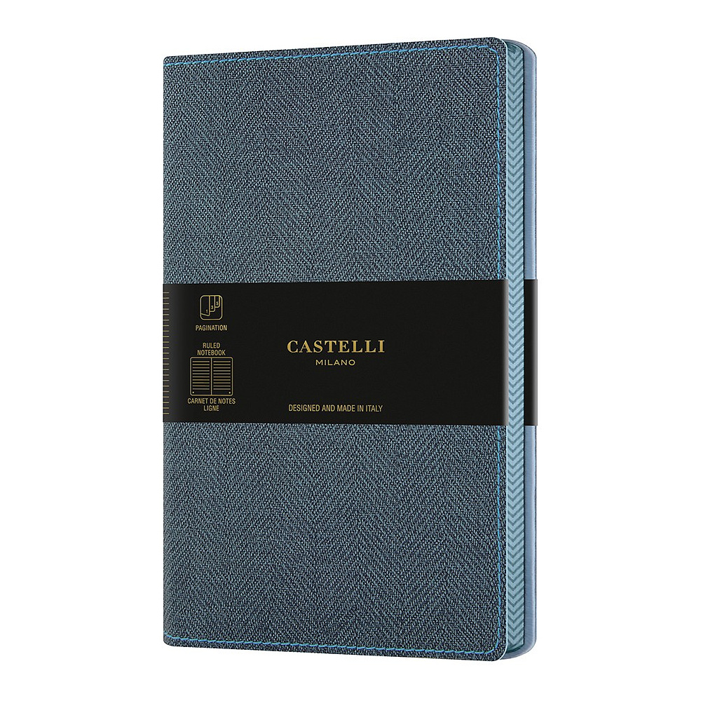 Блокнот Castelli Milano "Harris Slate Blue", A5, 120 листов, линейка, синий
