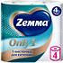 Бумага туалетная Zemma Only1, 4 рулона, 4 слоя, белый