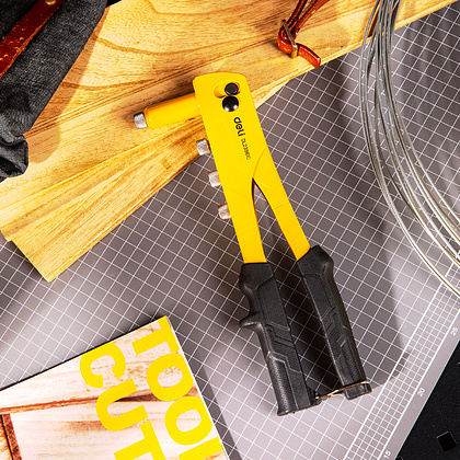 Заклепочник Deli "EDL236910" 265 мм, желтый, черный - 5