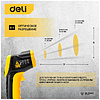 Термометр инфракрасный Deli YS EDL333380, -30-380℃, LCD дисплей, желтый, черный - 4