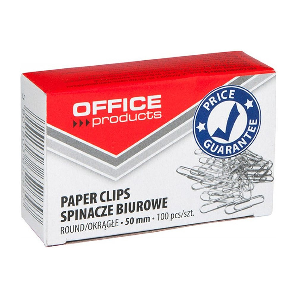 Скрепки "OF", 50 мм, 100 шт., серебристый