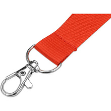 Тесьма с карабином для бейджа "8391", 900x20 мм, красный