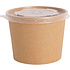 Контейнер бумажный для супа с крышкой, 520 мл, 50 шт/упак, крафт
