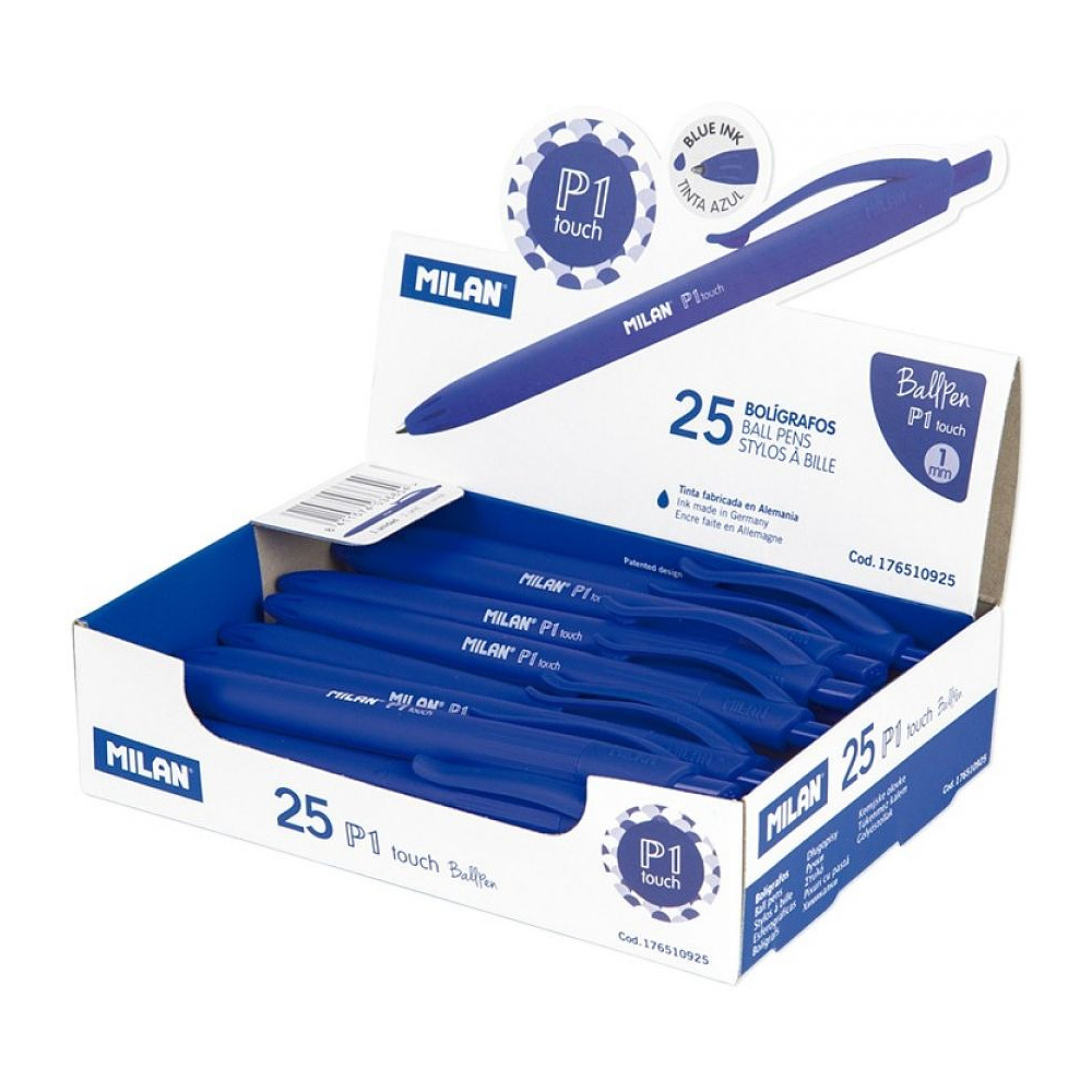 Ручка шариковая автоматическая "P1touch", 1.0 мм, синий, стерж. синий - 2