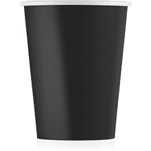 Стакан картонный Ecocups, 50 шт, 250 мл, черный