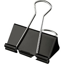 Зажим для бумаги "OfficeSpace", 15мм, 12 шт, черный