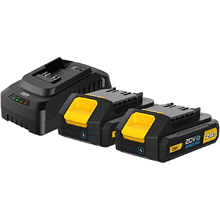 Аккумуляторная батарея "Deli", 20В, 2 Ач, 2 шт, + З/У 45 Вт