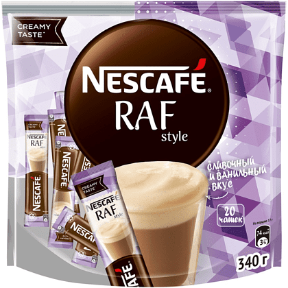 Кофейный напиток Nescafe "Raf style", растворимый, 3в1, 20 шт.
