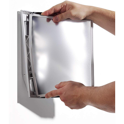 Стойка информационная настенная "Sherpa", A4, серый, черный - 4