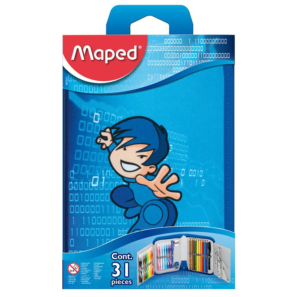 Пенал Maped "Karate", 1 отделение, с наполнением - 4