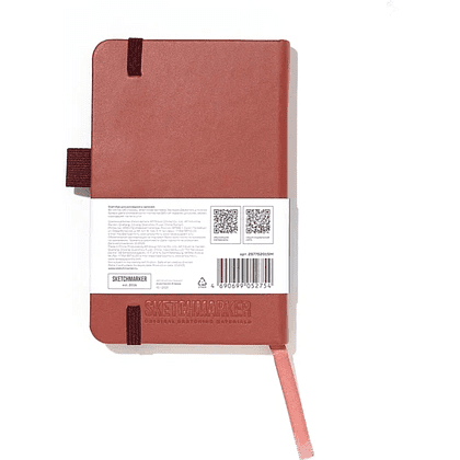 Скетчбук "Sketchmarker", 9х14 см, 140 г/м2, 80 листов, красный винтаж - 2