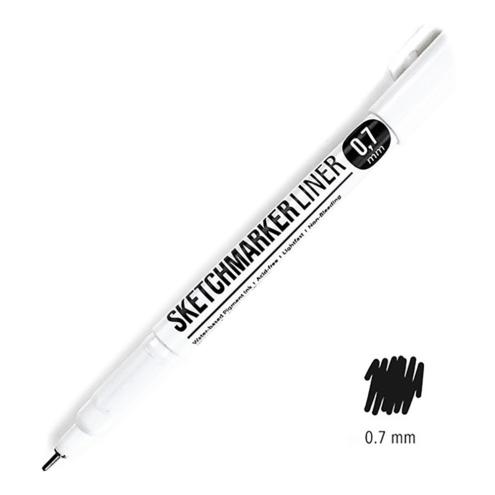 Ручка капиллярная "Sketchmarker", 0.7 мм, черный