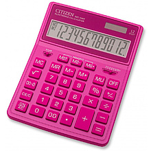 Калькулятор настольный CITIZEN "SDC-444 XRPKE", 12-разрядный, розовый