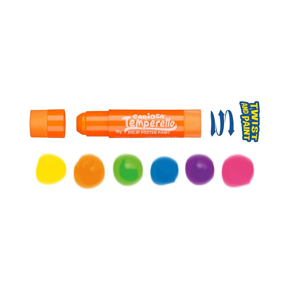Мелки мягкие "Temperello" неоновые цвета, 6 цветов, ассорти, -30% - 2