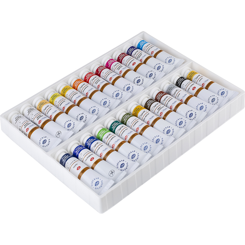 Краски масляные "Сонет", набор 24 цвета, 18 мл, тубы - 4