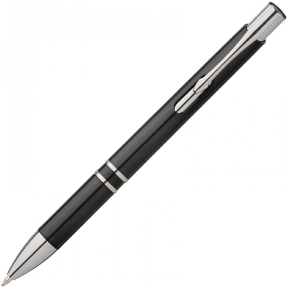 Ручка шариковая автоматическая "Baltimore", 0.7 мм, черный, серебристый, стерж. синий