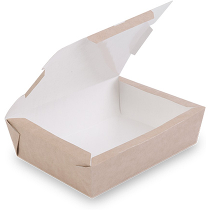 Контейнер бумажный 1000 мл без окна, 190/170х150/130х50, 50 шт/упак, крафт