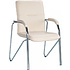 Кресло для посетителей SitUp Samba Chrome, экокожа крем