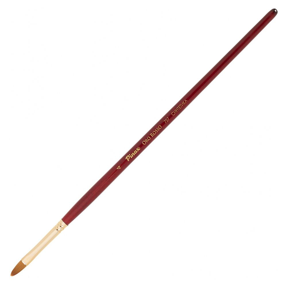Кисть для рисования "Pinax ORO ROSSO", синтетика, плоскоовальная, №4