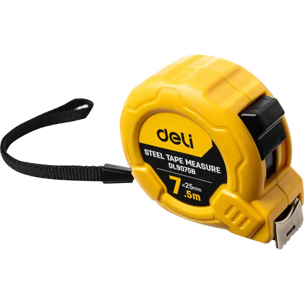 Рулетка Deli YS EDL9075B, 7.5 м х 25 мм, желтый - 2