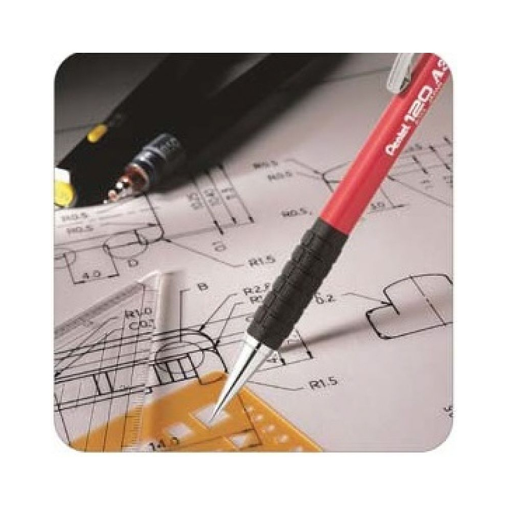 Карандаш автоматический "Pentel 120 A3", 0.3 мм, c ластиком - 2